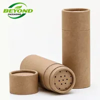 Benutzer definierte Pulver Shaker Kraft papier Tube Aluminium folie Papier Spice Shaker Top Papier Runde Box Verpackung