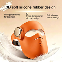 Masque facial LED infrarouge rouge modulaire magnétique personnalisé arc-en-ciel, masque de photothérapie, masque facial LED en silicone NIR
