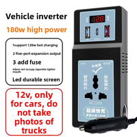 Convertisseur de courant pour voiture 12V vers 220V 200W Chargeur multifonctionnel USB Type C Charge rapide