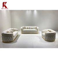 Canapé Chesterfield en velours de luxe nordique, capitonné, pour salon, meubles avec cadre doré, ensemble de canapés sectionnels modernes