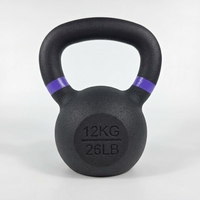 Kettlebell coloré de 4 kg à prix de gros, en fonte massif durable, avec revêtement coloré, codé par couleur, pour usage en salle de sport, écologique