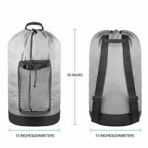 Sac à dos de lavage 120L en tissu, grand panier à linge de voyage avec bretelles et poches en filet pour dortoir universitaire et appartement - Product Image 2