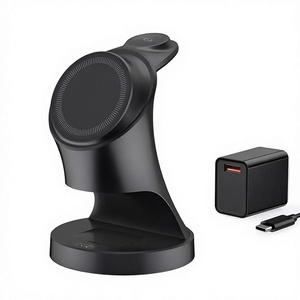 Support de <span class=keywords><strong>chargeur</strong></span> sans fil magnétique 3-en-1, station de charge rapide 18W, station d'accueil pliable pour voyage, conception à pince verticale, adaptateur secteur 110V - Product Image 1