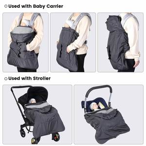 Funda de transporte de invierno para portabebés, funda de portabebés con capucha cálida universal, chal a prueba de frío para cochecitos con bolsa de almacenamiento - Product Image 6