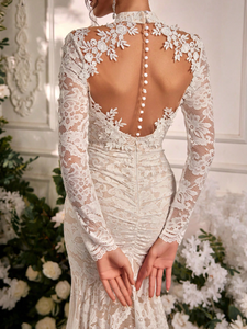 Vestido de Noche Personalizado de Talla Grande, de Alta Calidad, Estilo Sirena, con Cola Desmontable, Nuevo Diseño, Vestido de Novia - Product Image 5