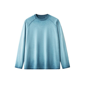 เสื้อยืดแขนยาวของผู้ชายเฮฟวี่เวท270GSM พรีเมี่ยม, เสื้อยืดผ้าฝ้ายย้อมสีสกปรกผ้าฝ้าย100% เสื้อสวมหัวย้อนยุคสำหรับสตรีทแวร์แฟชั่น - Product Image 1