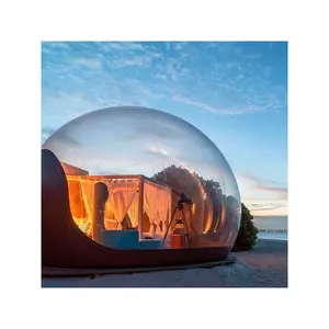 كرة ثلجية لعيد الميلاد من AOYU على شكل كرة الأرض بطول 4 أمتار خيام خارجية شفافة قابلة للنفخ خيمة فقاعة شفافة منزل على شكل بالونات