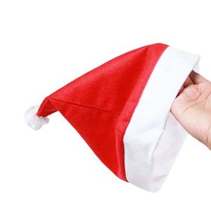 المصنعين الصين بيع بالجملة مخصصة عالية الجودة تسام أحمر شعر قبعات عيد الميلاد للبالغين الطفل سانتا عيد الميلاد قبعة - Product Image 4