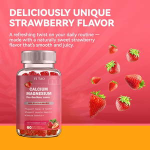 OEM/ODM ผลิตภัณฑ์เสริมอาหารแคลเซียม แมกนีเซียม ซิงค์ แบบกัมมี่ สำหรับผู้ใหญ่ บำรุงกระดูกและเสริมภูมิคุ้มกัน รับผลิตภายใต้แบรนด์ของคุณเอง ขายส่ง - Product Image 2