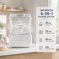 Laveuse et sécheuse de biberons multifonctionnelle, vente en gros directe d'usine, nettoyage rapide, machine à laver les biberons pour bébés