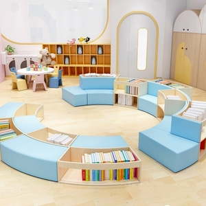 Canapé combiné de forme spéciale pour bibliothèque scolaire, bureau, espace de repos, bibliothèque communautaire, salle de lecture, salle d'attente d'hôpital - Product Image 5