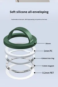 Magnetic Ring Holder Silicone <strong>Finger</strong> <strong>Strap</strong> for Phone Mount Shockproof Anti-Fall Anti-Slip Grip Stand for 15 14 13 12 - Product Image 6