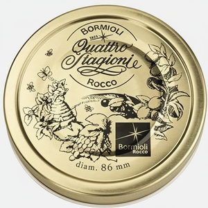 Bormioli Rocco Quattro Stagioni Tapa metálica 86mm Cierre giratorio Tamaño 43mm Tapas de repuesto para latas Paquete de 2 tapas - Product Image 1