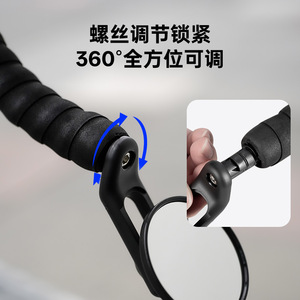 Rétroviseur de vélo LiLioo en acier inoxydable, rotation à 360 degrés, fixation sur guidon, utilisation pour vélo de route, lentille convexe - Product Image 4