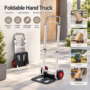 Carretilla de Plataforma Plegable de Aleación de Aluminio, Carro de Mano Ligero y Portátil OEM para Compras y Hogar - Product Image 1