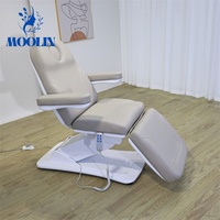Table de Soin Électrique MOOLIN 3 Moteurs Beige Blanc Rose pour Cils, Visage et Esthétique – Idéale Hôtels et Écoles