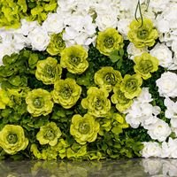 Panel floral de seda hilada personalizado de alta calidad hecho a mano 3D Pared de flores artificiales para decoración de boda flor de fondo de escenario