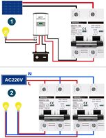 Interrupteur de déconnexion solaire bipolaire 100A 6kA IP20 pour isolateur de batterie de camping-car, système hors réseau pour panneaux photovoltaïques, montage sur rail DIN 35mm, disjoncteur AC/DC