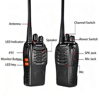 Radio HT Baofeng BF-888S Jangkauan Jauh, Radio CB Nirkabel, Radio Amatir BF888S UHF, Transmisi Radio Dua Arah Grosir