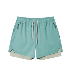 Pantalones Cortos Deportivos 2 en 1 para Hombre, Ligeros, Transpirables y de Secado Rápido, Ideales para Gimnasio - Product Image 1