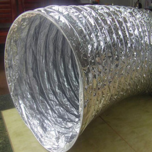 Manguera flexible aislada con lámina de aluminio de doble capa de PVC para sistema de aire acondicionado central y sistema de intercambio de aire fresco - Product Image 3