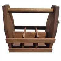 Porte-bouteilles en bois artisanal avec ouvre-bouteille, pour 6 bouteilles, porte-bouteilles en bois avec ouvre-bouteille