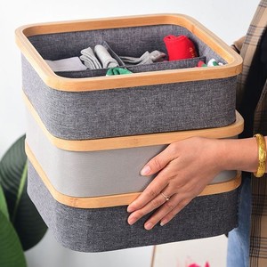 Fabric Clothing Organizer Rectangular Foldable Non Woven Fabric Sock Bra Divider <b>Storage</b> <b>Box</b> <b>Drawer</b> Organizers - Product Image 3