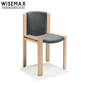 WISEMAX Furnitur Komersial Produsen Furnitur Kain Santai Kain Berlapis Kursi Makan Sandaran Restoran