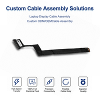 Câble d'écran LCD pour ordinateur portable 30 broches EDP 0,5 mm 1,0 mm 100 Ohm Assemblage micro-coaxial personnalisé Full HD 1080P/4K 60Hz EMI multicouche
