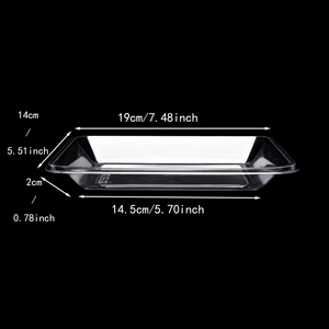 Barquette alimentaire jetable transparente en PET pour la présentation <span class=keywords><strong>de</strong></span> snacks, gâteaux, fruits, viandes, vente à emporter, pique-niques, traiteur, service alimentaire, vente en gros - Product Image 3