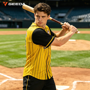 Ensemble d'uniformes de baseball en polyester respirant, maillot de baseball personnalisé pour équipe, évacuation de l'humidité, protection UV, haute qualité, usine OEM - Product Image 1