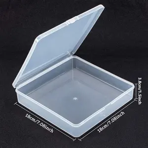 Clear Lidded Small Plastic Box For Trifles Parts Tools Storage Box Jewelry Display Box Screw Case Beads Container