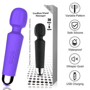 Frauen Klitoris Adult Mastur bator Sexspielzeug USB Beton <span class=keywords><strong>Dildo</strong></span> Vagina AV Wand <span class=keywords><strong>Vibrator</strong></span> - Product Image 3