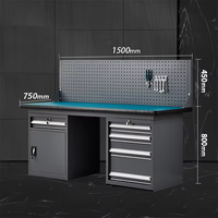 Banc de travail industriel, armoire à outils pour garage, armoire de rangement pour atelier, table de travail en acier