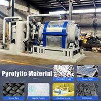 Petite usine de pyrolyse de 1 tonne pour le recyclage des films plastiques et du HDPE, avec réacteur discontinu, condenseur et collecteur d'huile