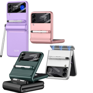 Cette <span class=keywords><strong>coque</strong></span> de téléphone convient au Zflip4. Il dispose d'une fente pour stylo unique et est livré avec un stylet magnétique à couverture complète - Product Image 1