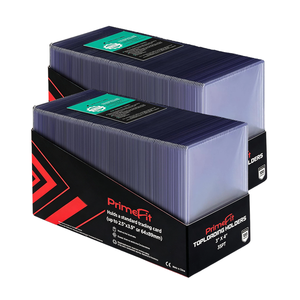 <span class=keywords><strong>Prime</strong></span> Fit 3" Rigid Clear 35pt Top Loader per Carte Sportive da Baseball, Carte da Gioco e da Collezione di Dimensioni Standard, in Plastica Rigida Trasparente - Product Image 1