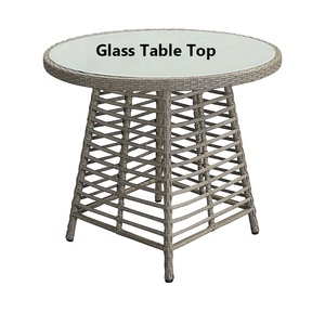 Trắng Bắc Âu Patio Cafe 5 Mảnh Wicker Ăn Đặt Đồ Nội Thất Ngoài Trời Vườn Mây Nhôm Bảng Và 4 Chỗ Ngồi Ghế - Product Image 6