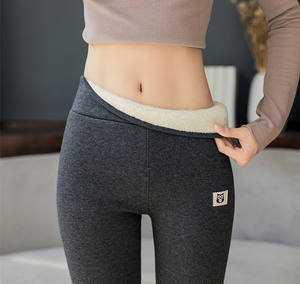 Warm Women Pants <strong>Winter</strong> Skinny Thick Velvet Wool Fleece <strong>Leggings</strong> Trousers <strong>Lambskin</strong> Cashmere Pants Female <strong>Leggings</strong> - Product Image 3