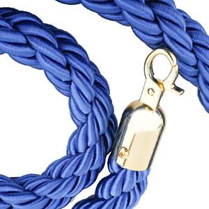 Corde intrecciate blu personalizzabili per barriere stradali per il controllo della folla con opzioni in rosso rosa verde nero ecc. - Product Image 3