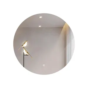 mirror factory round bathroom frameless led mirror light round mirror with LED light