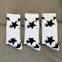 Chaussettes de sport respirantes en tricot pour homme, avec motif étoile jacquard, emballage personnalisé, collection automne