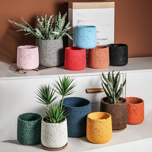 Décoration de jardin nordique, pot de fleurs coloré, pot de fleurs en ciment personnalisé pour l'intérieur et l'extérieur, moules - Product Image 1