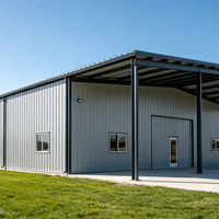 Atelier préfabriqué en structure légère en acier à un étage, bâtiment métallique préfabriqué, entrepôt en acier préfabriqué