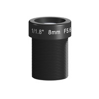 Objectif M12 à monture S à filetage complet, format 8 mm 1/1.8'', mise au point fixe, 6MP, Fno F4/F5.6/F7/F8/F11, pour vision industrielle et inspection industrielle