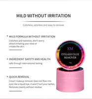 Crème démaquillante pour extensions de cils, sans larmes, non irritante, écologique, nettoyante, parfum fruité, crème démaquillante pour cils sûre