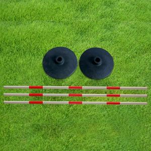 Ensemble de piquets d'entraînement d'agilité - Marqueurs de football et de basketball rouges et blancs avec base en caoutchouc pour les exercices de dribble et de défense - Product Image 3
