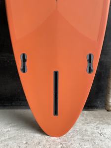 Funboard 7 '6 "de Style classique, panneau de processus de pâte de couleur unie, planche de <span class=keywords><strong>surf</strong></span> époxy de couleur Orange avec <span class=keywords><strong>ailerons</strong></span> <span class=keywords><strong>FCS</strong></span> II - Product Image 3