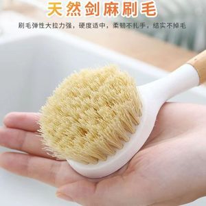 Sisal Wood Handle Dish <b>Brush</b> With Natural Bristles <b>For</b> Kitchen <b>Cleaning</b> - Product Image 5