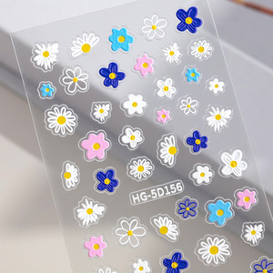 Bán Buôn Đầy Màu Sắc Graffiti Hoa Móng Tay Nghệ Thuật 3D Tự Làm Phim Hoạt Hình Móng Tay Dễ Thương Một Tấm Tùy Chỉnh Dán Cho Trang Trí - Product Image 2